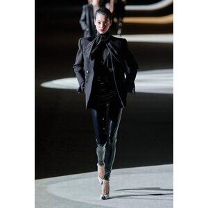 Saint Laurent Latex Leggings Size F36 US 4 Black